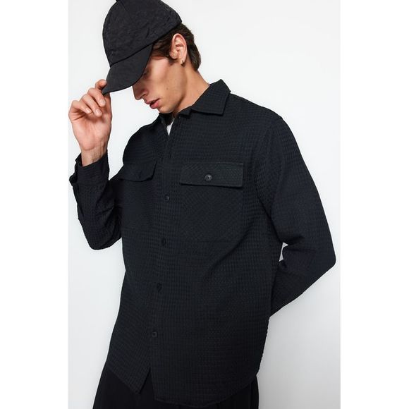 NWT Trendyol Men Regular fit Shirt collar Woven Shirt - Picture 1 of 13